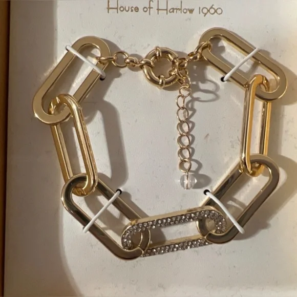 NIB 💎 House of Harlow 1960 Gold Chain Link Bracelet - Picture 6 of 6